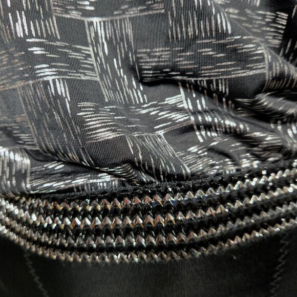 Y2K Black Silver Halter Top Womens Size S Metallic Trashy Mcbling 2000s - Picture 3 of 8